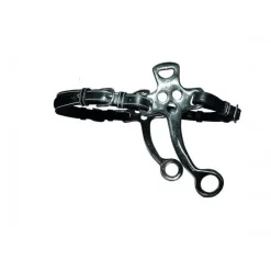 Jump'In Hackamore Cuir Branches Courtes et Plates Havane