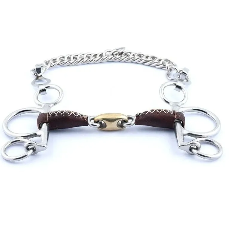 Jump'In Mors Pelham Petites Branches Double Brisure Recouvert de Cuir