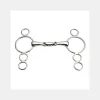 Mors Pessoa 4 anneaux à double brisure, en inox, canons moyens